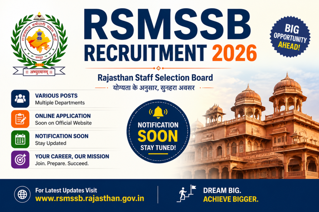 RSMSSB Recruitment 2026