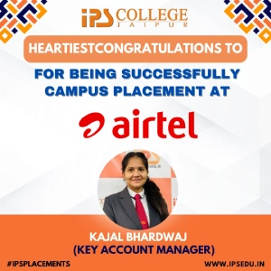 Kajal Bhardwaj Secures Campus Placement at Airtel as Key Account Manager